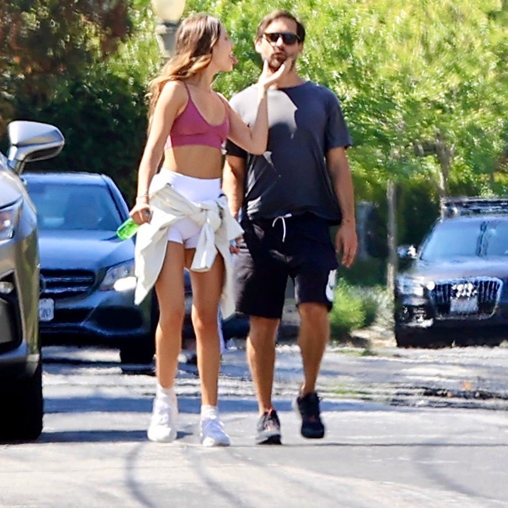 Tatiana Dieteman und Tobey Maguire im Mai 2020 in Los Angeles