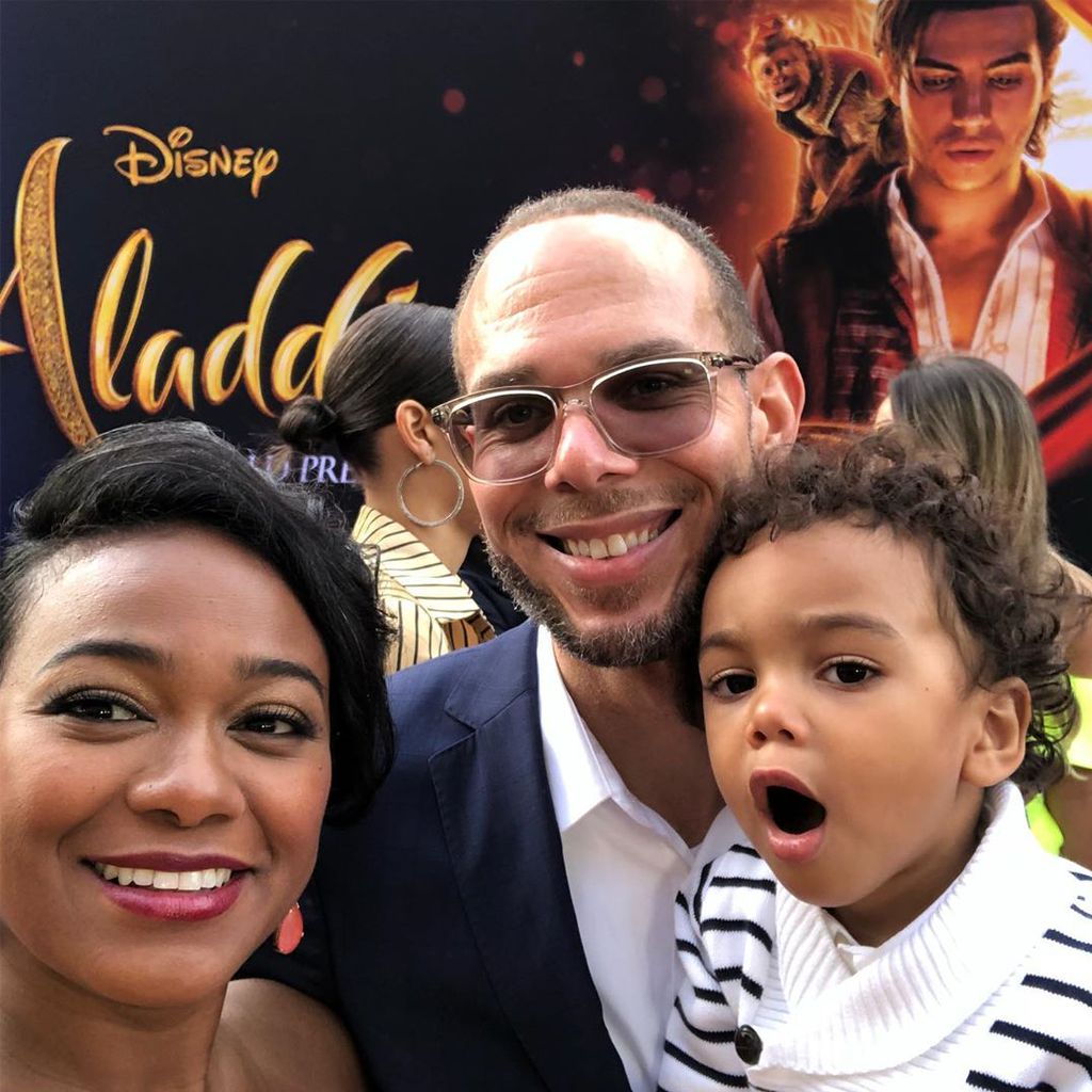 Tatyana Ali, Dr. Vaughn Rasberry und Edward Aszard Rasberry, 2019