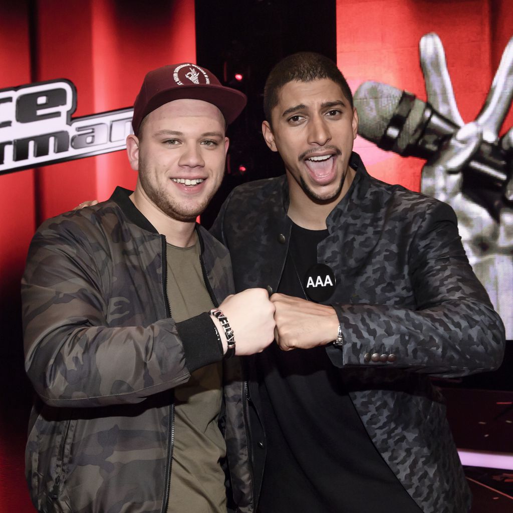 Tay Schmedtmann & Andreas Bourani nach dem "The Voice of Germany"-Finale 2016