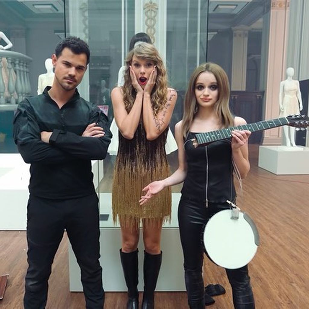 Taylor Lautner, Taylor Swift und Joey King am Set von "I Can See You"
