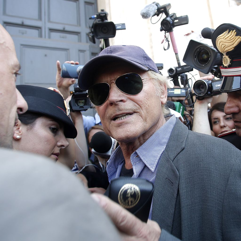 Terence Hill auf dem Weg zur Beerdigung von Bud Spencer