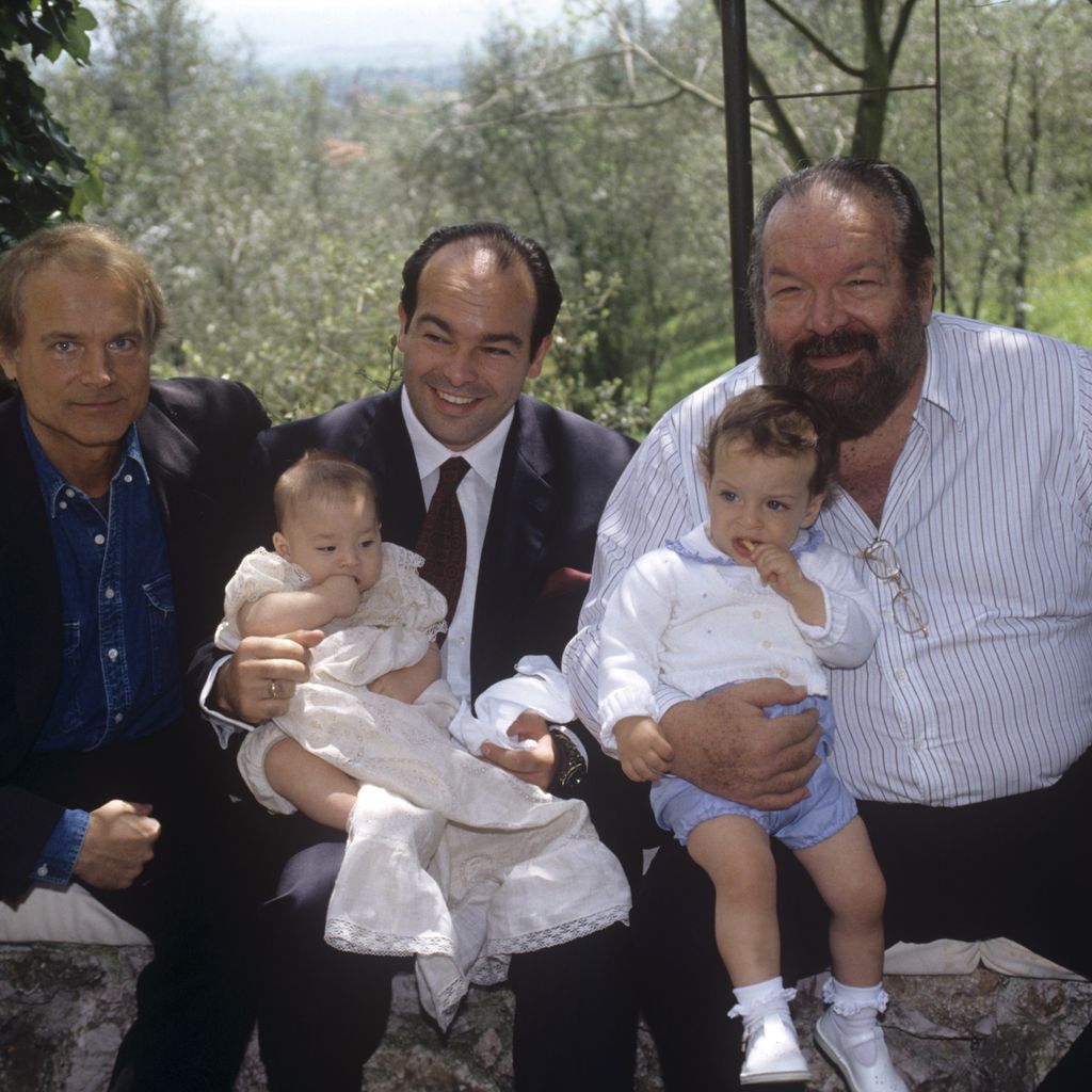 Bud Spencer bei der Taufe seines Enkels im Jahr 1992