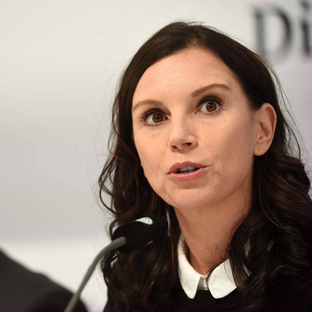 Teresa Enke während einer Pressekonferenz 2016 in Hannover