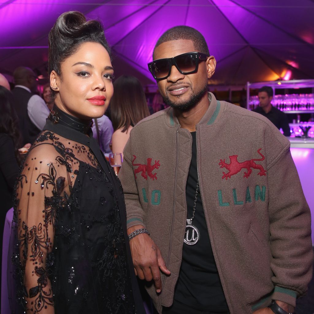 Tessa Thompson und Usher bei der "Black Panther"-Premiere