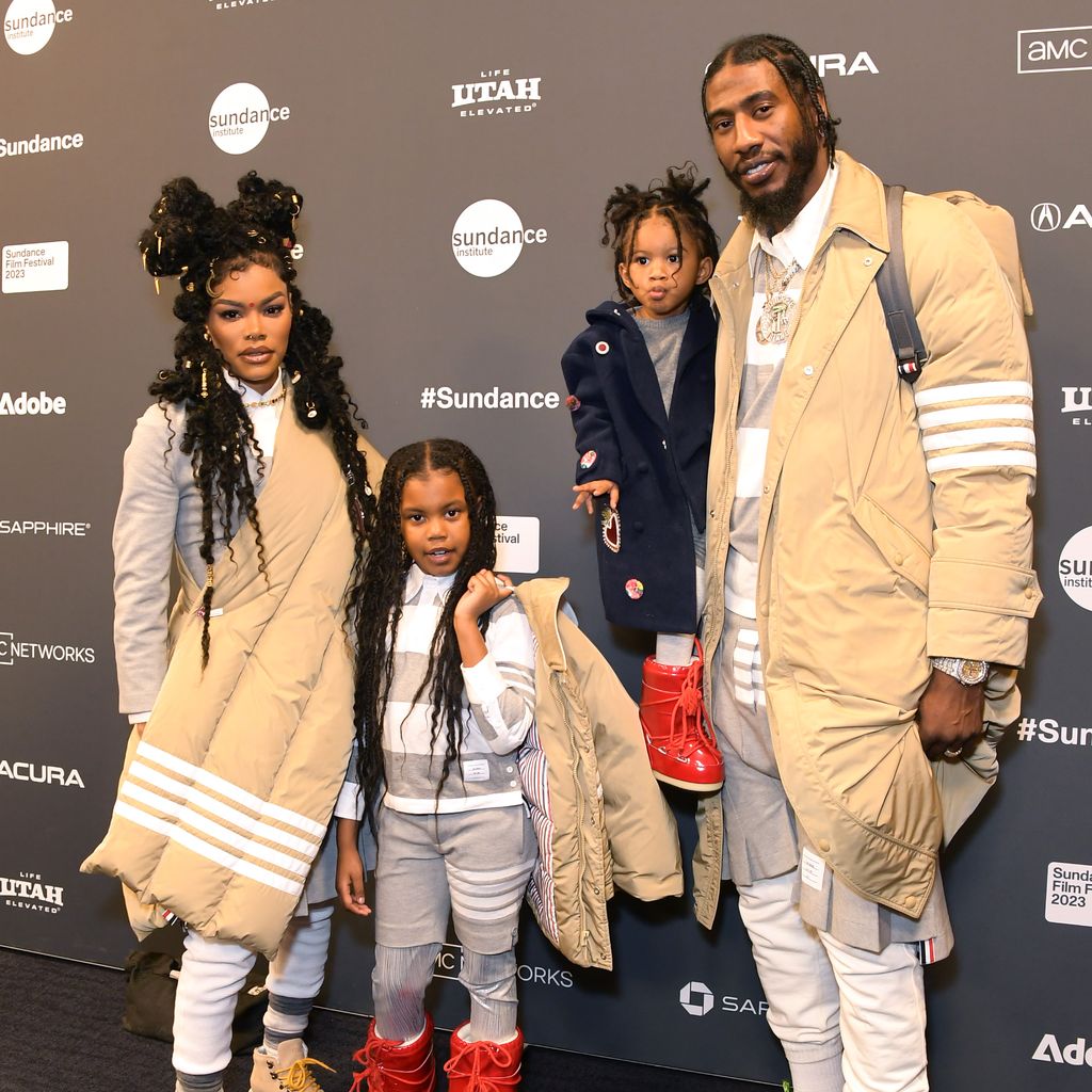 Teyana Taylor, Iman Shumpert und ihre Kinder Junie und Rue im Januar 2023