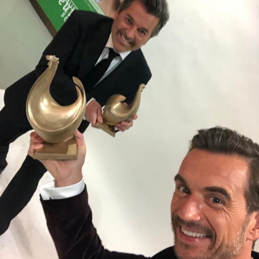 Thomas Anders und Florian Silbereisen mit ihren Goldenen Hennen