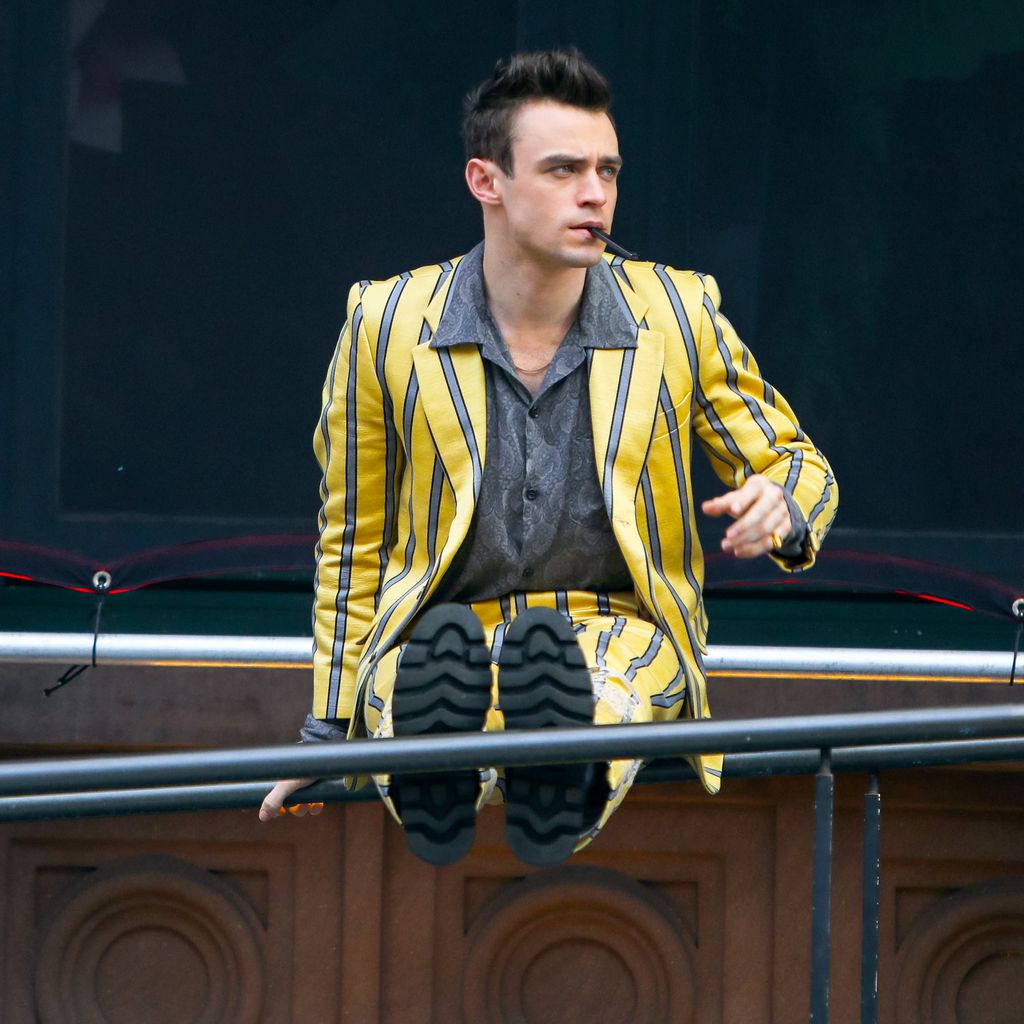 Thomas Doherty am Set von "Gossip Girl"