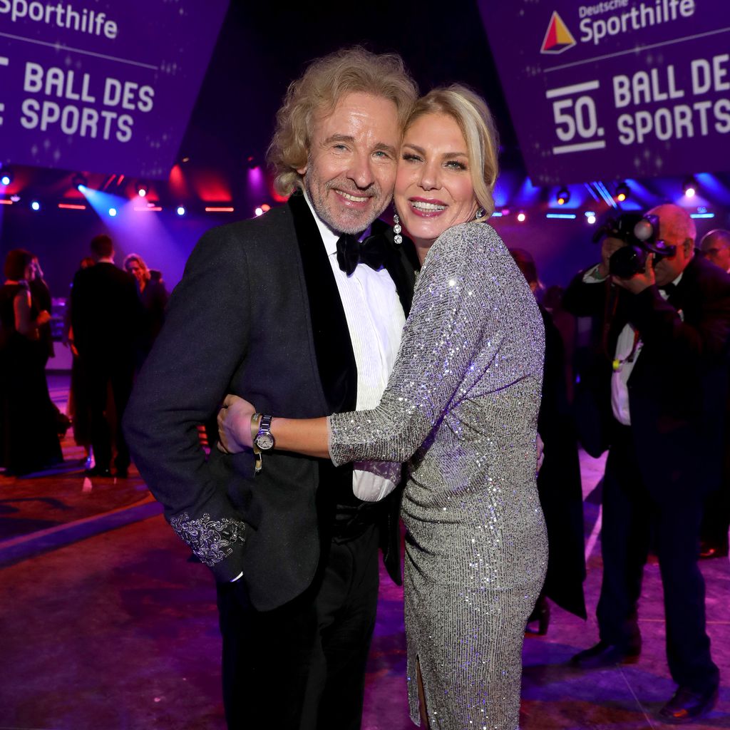 Thomas Gottschalk mit Karina Mroß, Februar 2020 in Wiesbaden