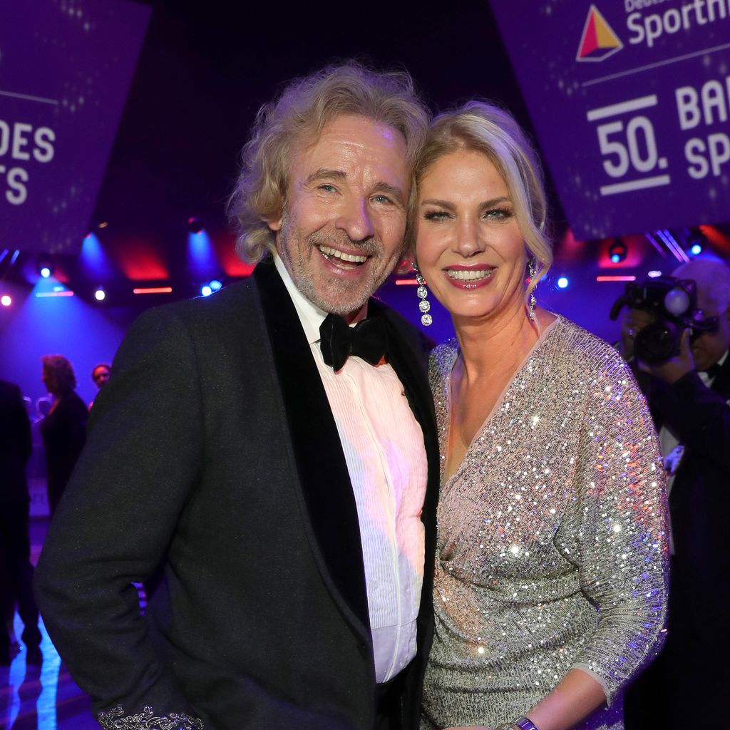 Thomas Gottschalk und Karina Mroß im Februar 2020 in Wiesbaden