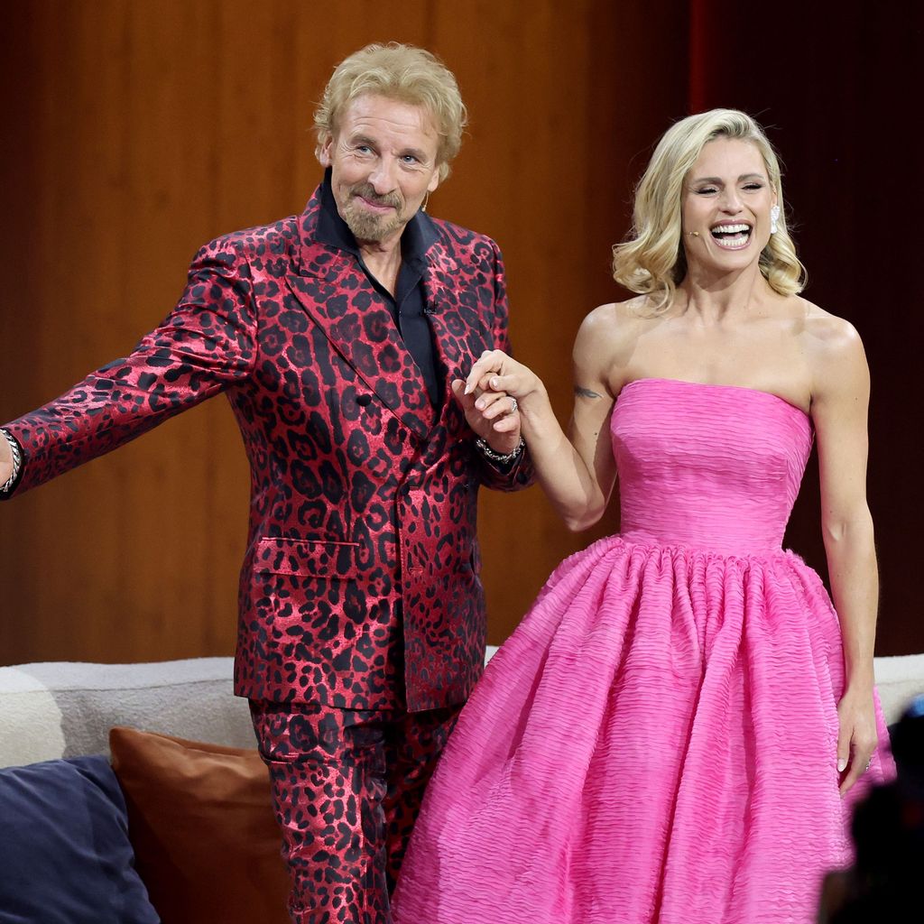 Thomas Gottschalk und Michelle Hunziker bei "Wetten, dass...?" im November 2022