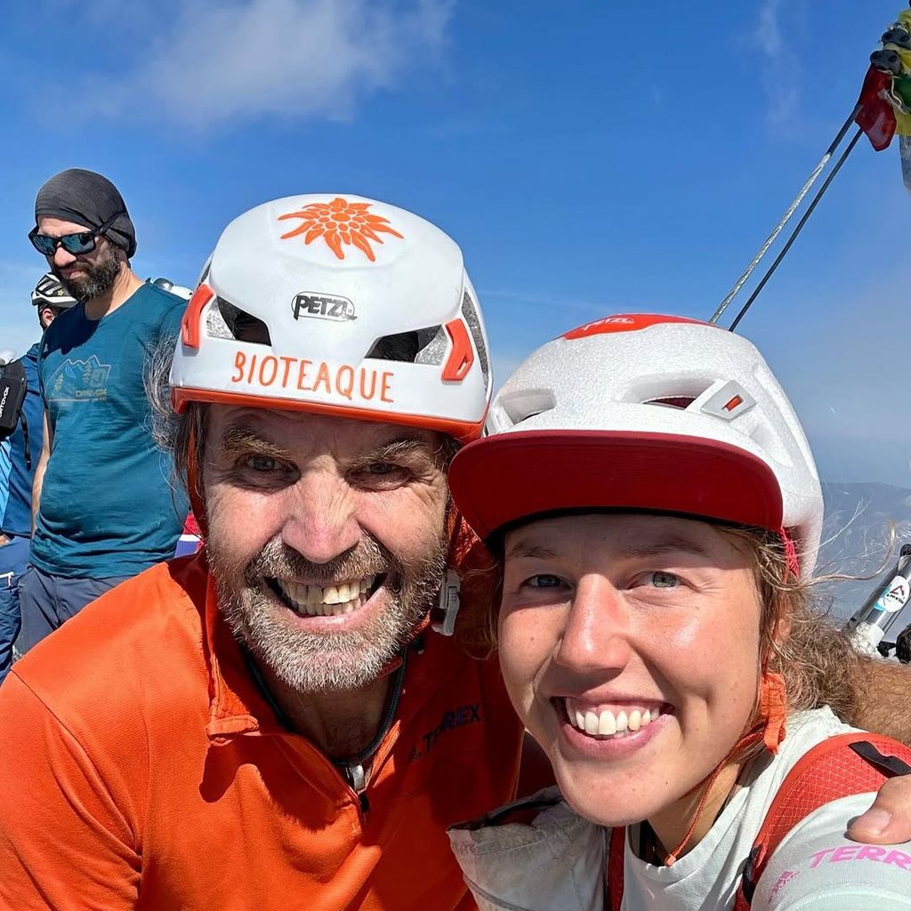 Thomas Huber und Laura Dahlmeier beim Klettern