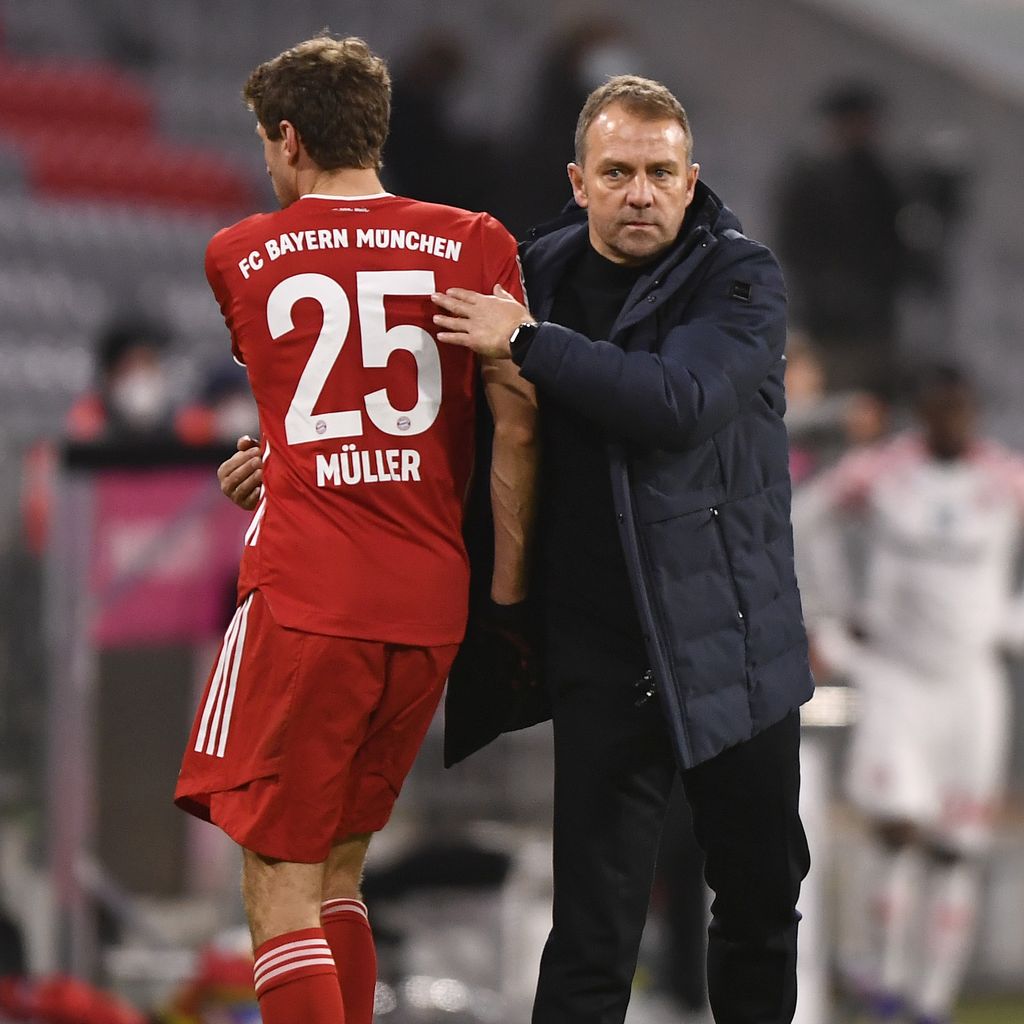 Thomas Müller und Hansi Flick, Januar 2021