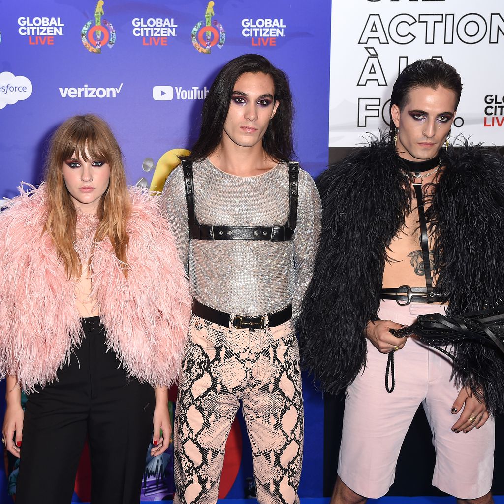 Thomas Raggi, Victoria De Angelis, Ethan Torchio und Damiano David von Måneskin