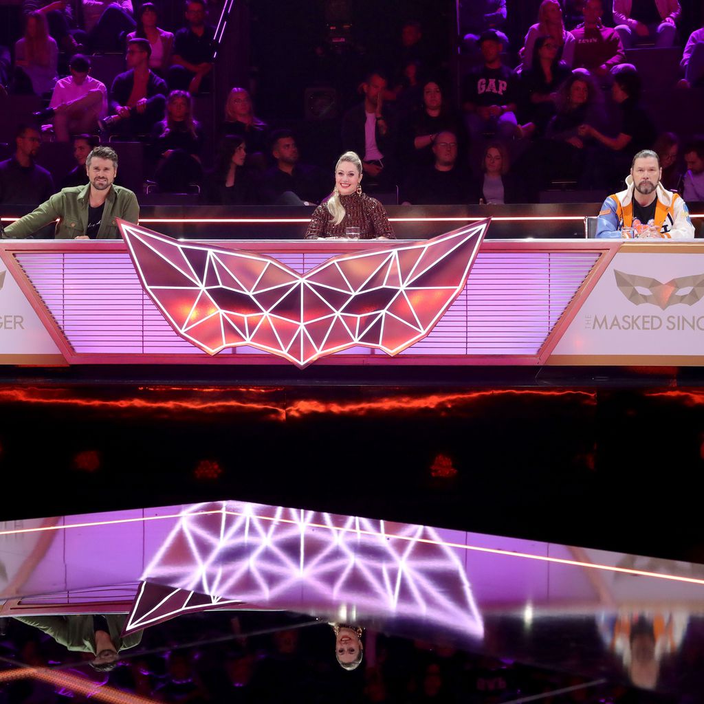 Thore Schölermann, Ruth Moschner und Rea Garvey bei "The Masked Singer" 2021