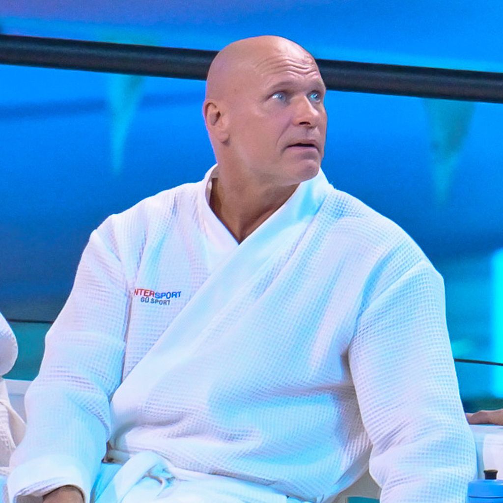 Thorsten Legat beim TV Total Turmspringen in der Schwimm- und Sprunghalle im Europasportpark in Berlin, 10. Januar 2025