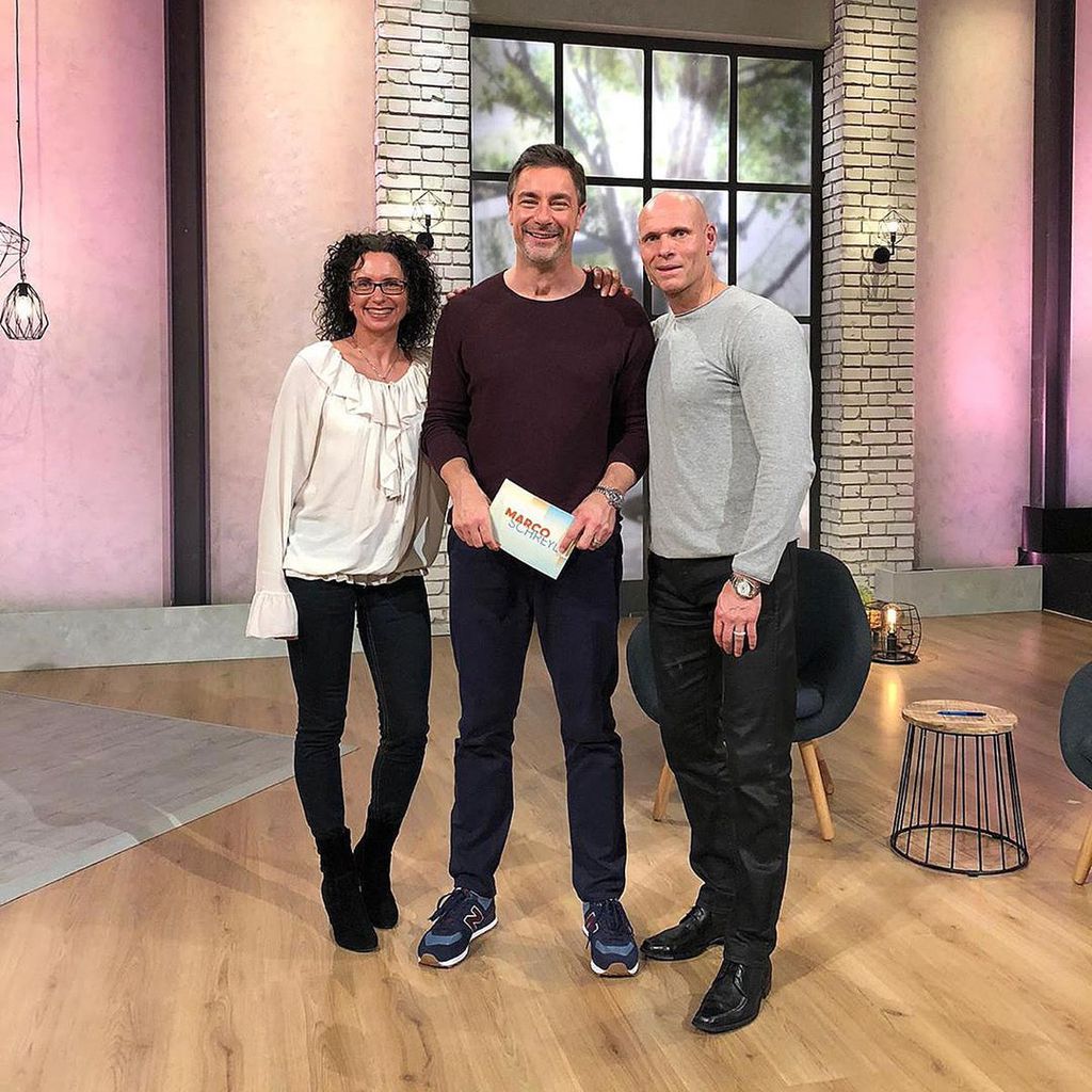 Thorsten und Alexandra Legat mit Moderator Marco Schreyl