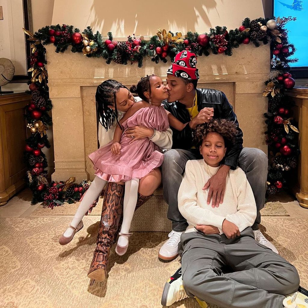 Tia Mowry und Cory Hardrict mit ihren Kindern, Weihnachten 2022