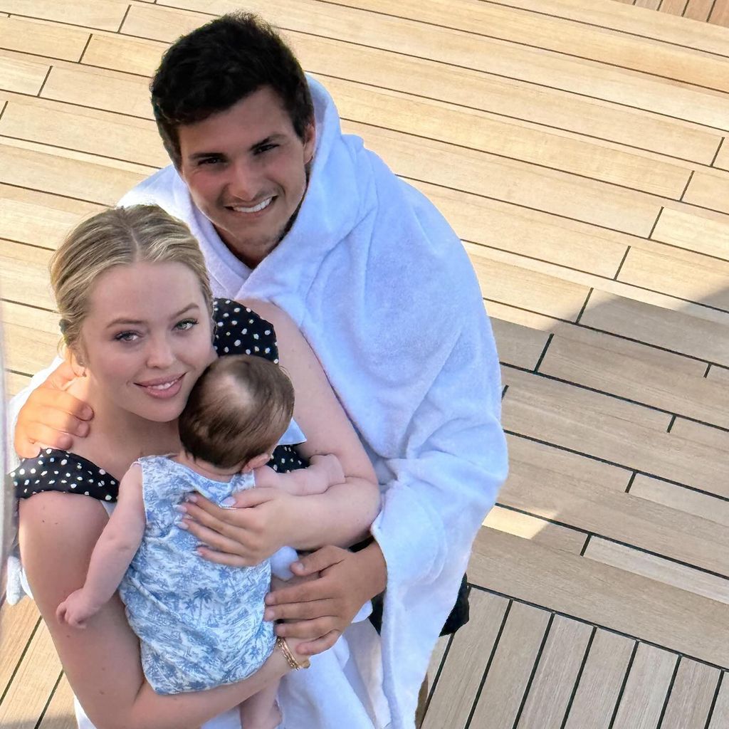 Tiffany Trump, Michael Boulos und ihr Sohn Alexander Trump Boulos, August 2025