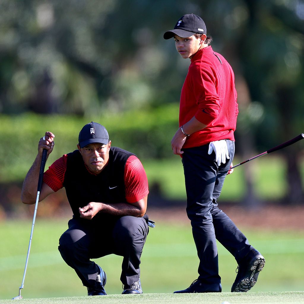 Tiger Woods mit seinem Sohn Charlie Woods bei der PNC Championship