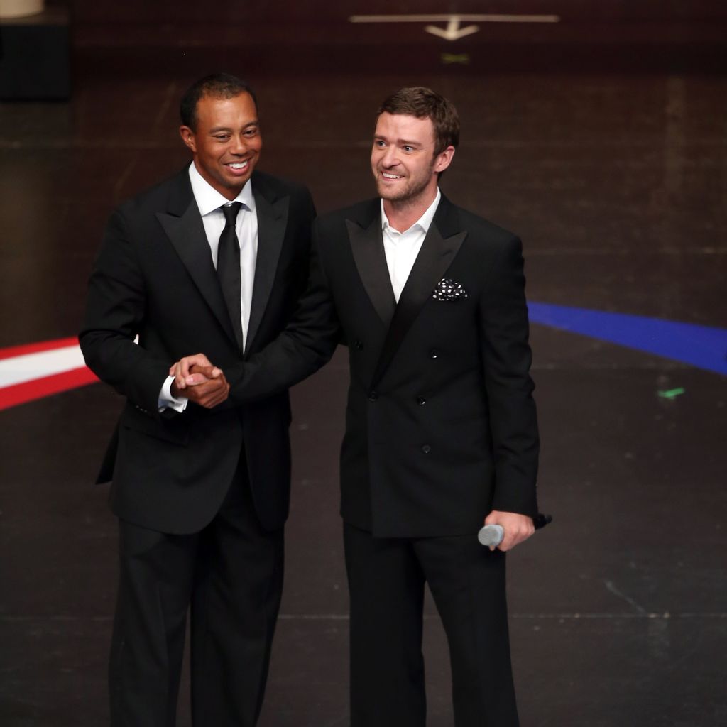 Tiger Woods und Justin Timberlake, 2012