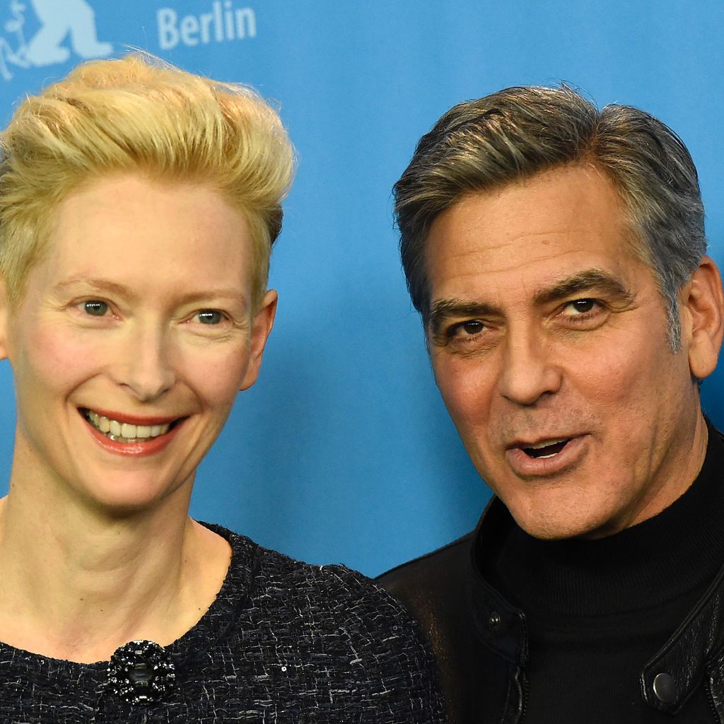 Tilda Swinton und George Clooney auf der Berlinale 2016