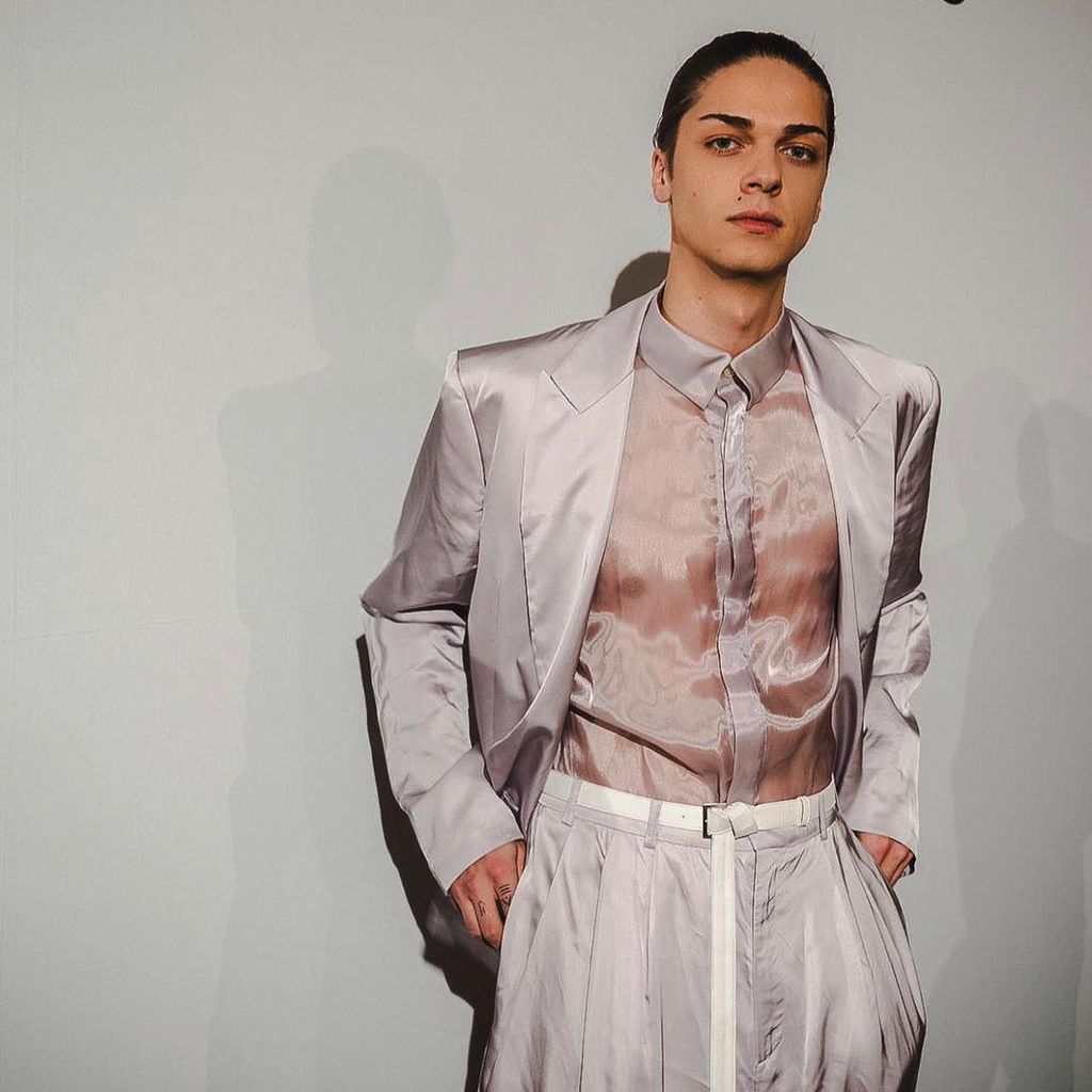Tim Rasch bei einer Fashion Show von Marcel Ostertag