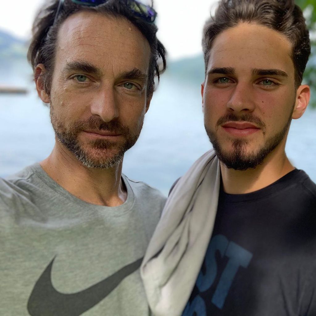 Tim Lobinger und sein Sohn Tyger