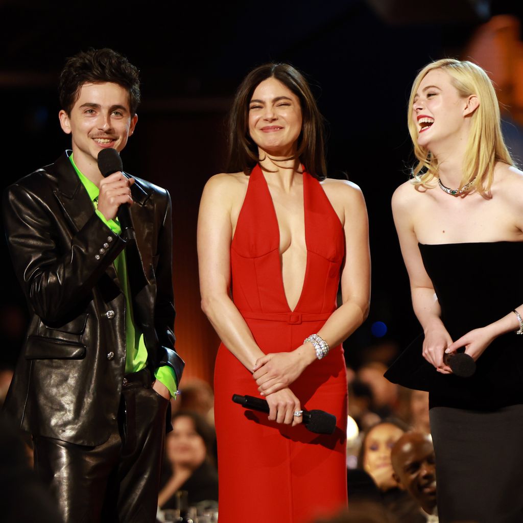 Timothée Chalamet, Monica Barbaro, Elle Fanning und Edward Norton bei den SAG Awards 2025