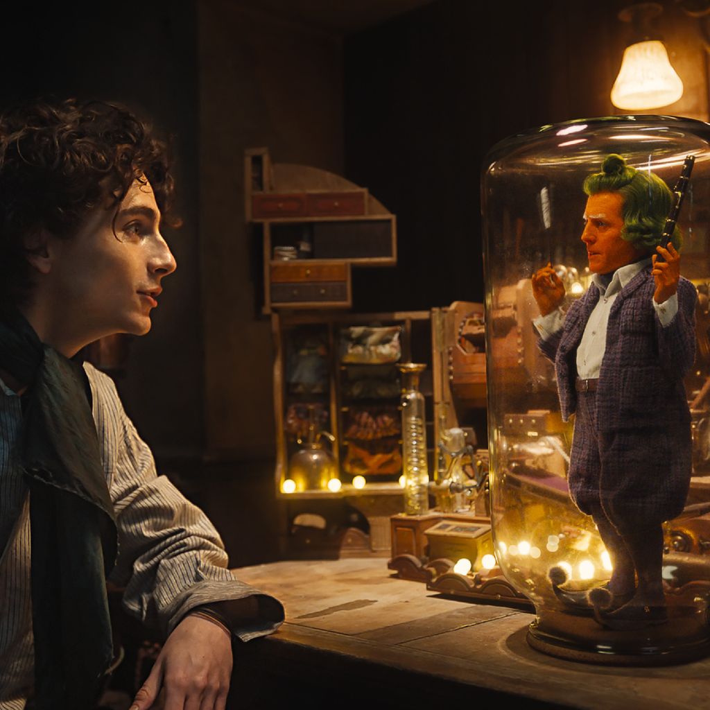 Timothée Chalamet und Hugh Grant in "Wonka"