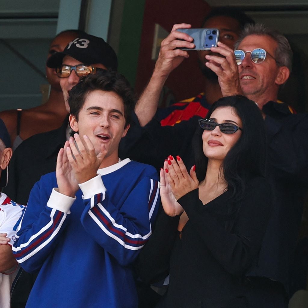 Timothée Chalamet und Kylie Jenner beim WM-Finale 2026 zwischen Spanien und Argentinien in East Rutherford