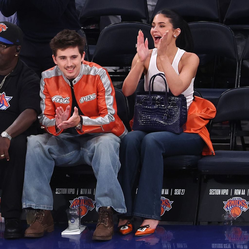 Timothée Chalamet und Kylie Jenner bei einem Knicks-Spiel