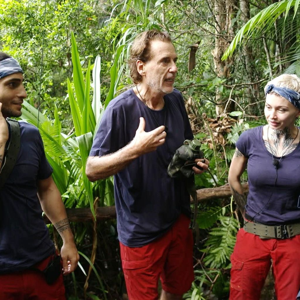 Die Dschungelcamper Timur Ülker, Jörg Dahlmann, Edith Stehfest und Maurice Dziwak