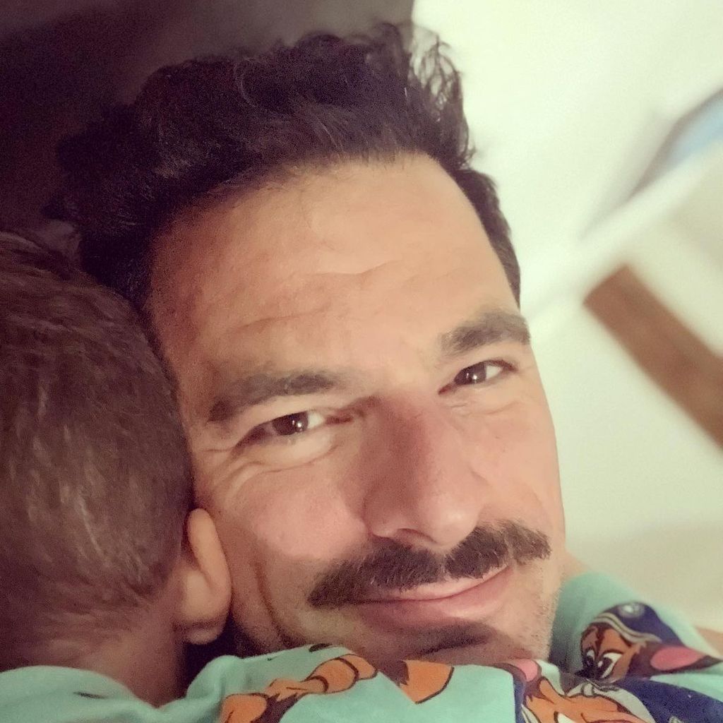 Tobias Licht mit seinem Sohn