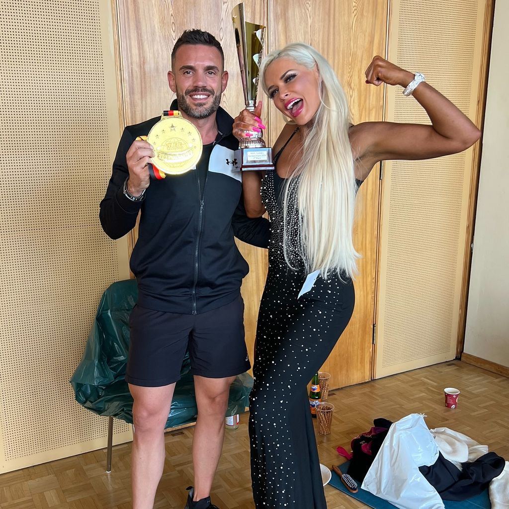 Fitnesstrainer Tobias Wendeler und Daniela Katzenberger, September 2024