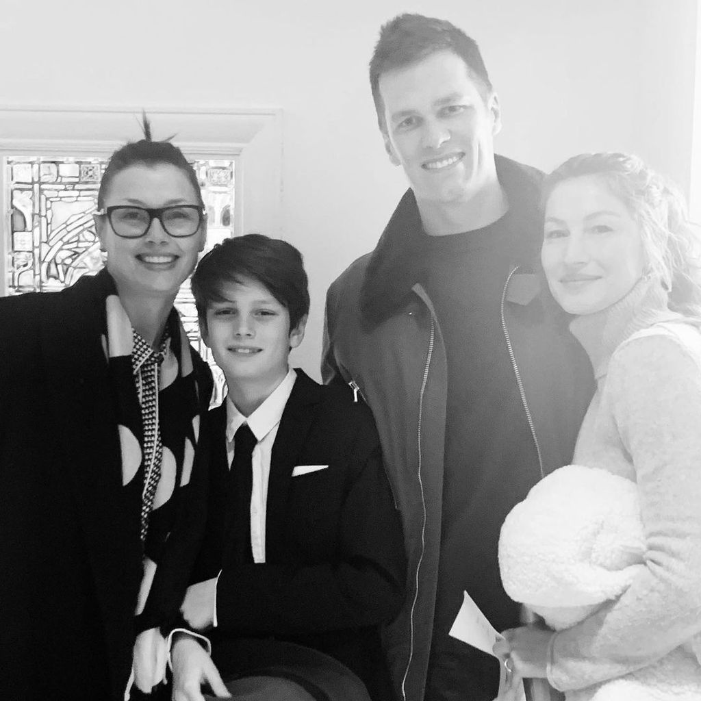 Tom Brady mit seinen Ex-Frauen Bridget und Gisele und seinem Sohn