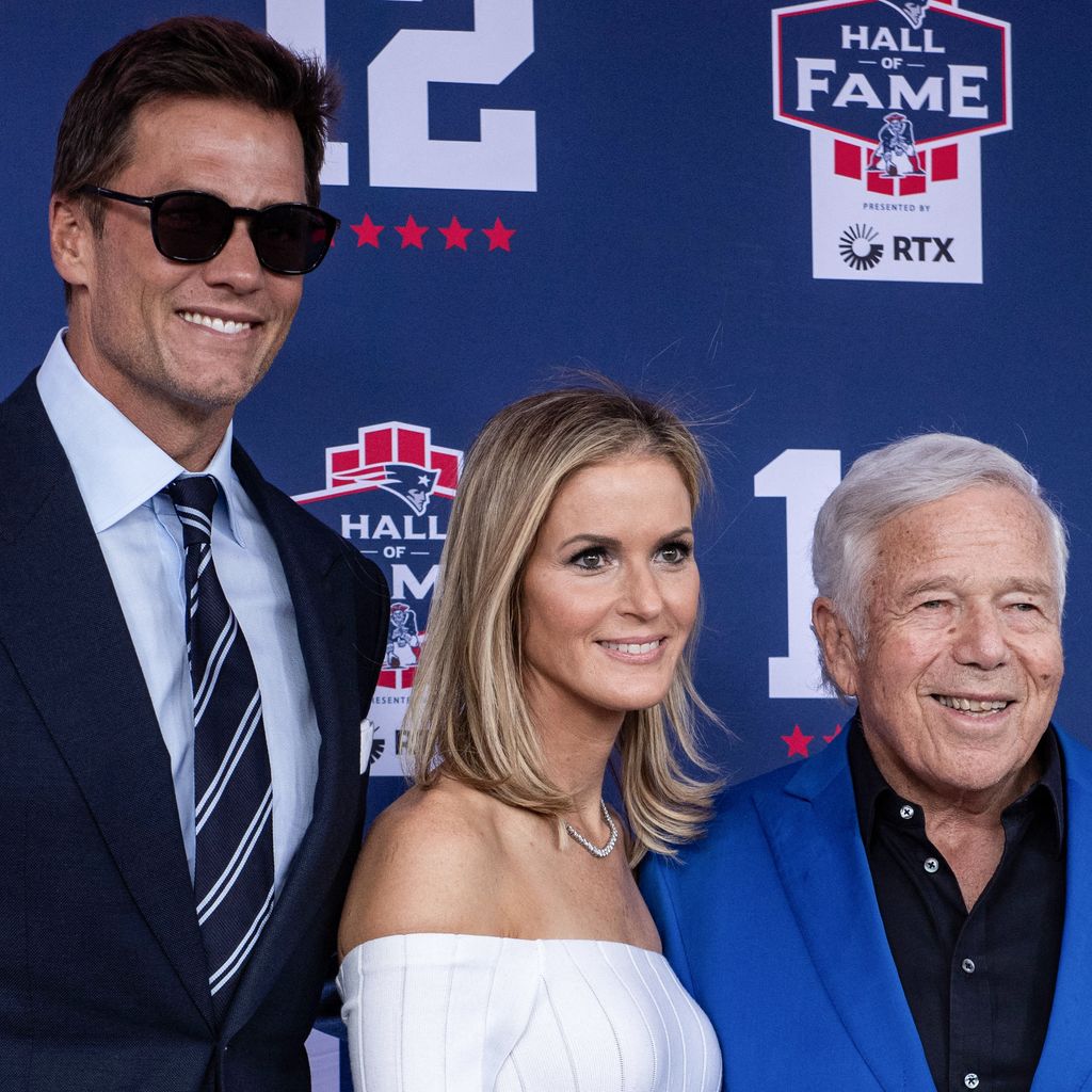 Tom Brady, Dana Blumberg und Robert Kraft