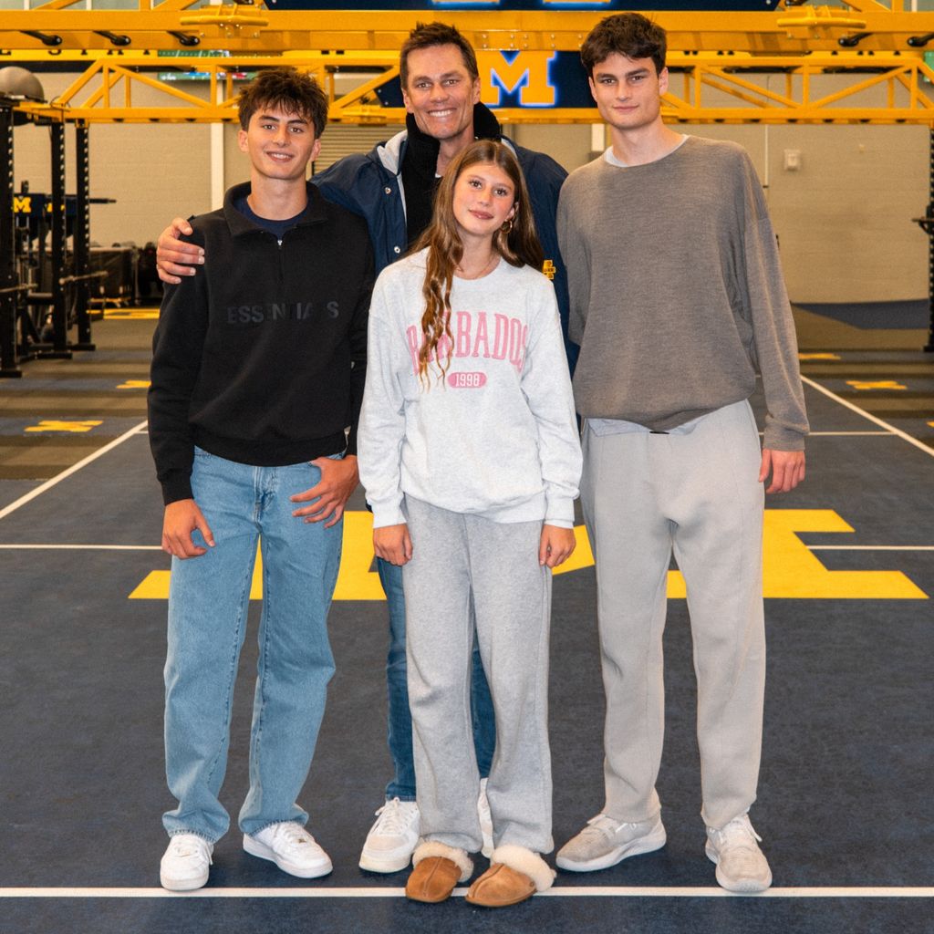 Tom Brady und seine Kinder Benjamin, Vivian und Jack