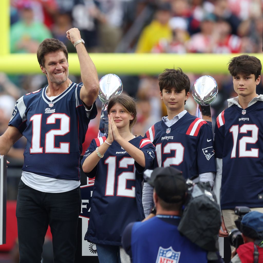Tom Brady, Tochter Vivien und die Söhne Benjamin und Jack