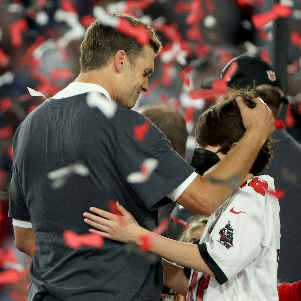 Tom Brady mit seinem Sohn im Februar 2021