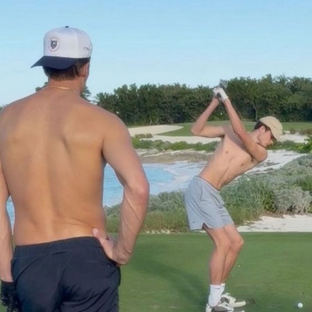 Tom Brady und Sohn Jack urlauben auf den Bahamas