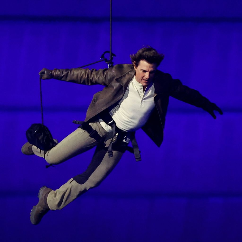 Tom Cruise, Stunt, Abschlusszeremonie Olympia, Paris, Stade de France, August 2024