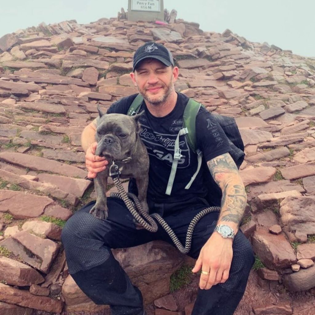Tom Hardy mit seinem Hund Blue, 2024