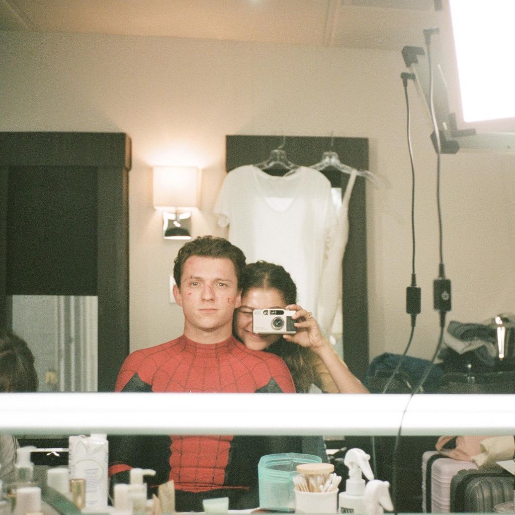 Tom Holland und Zendaya am "Spider-Man"-Set