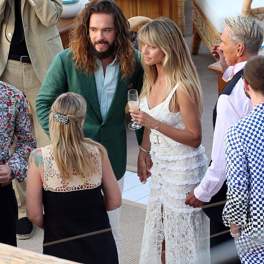 Tom Kaulitz und Heidi Klum sowie Wolfgang Joop bei der Wedding-Dinner-Party