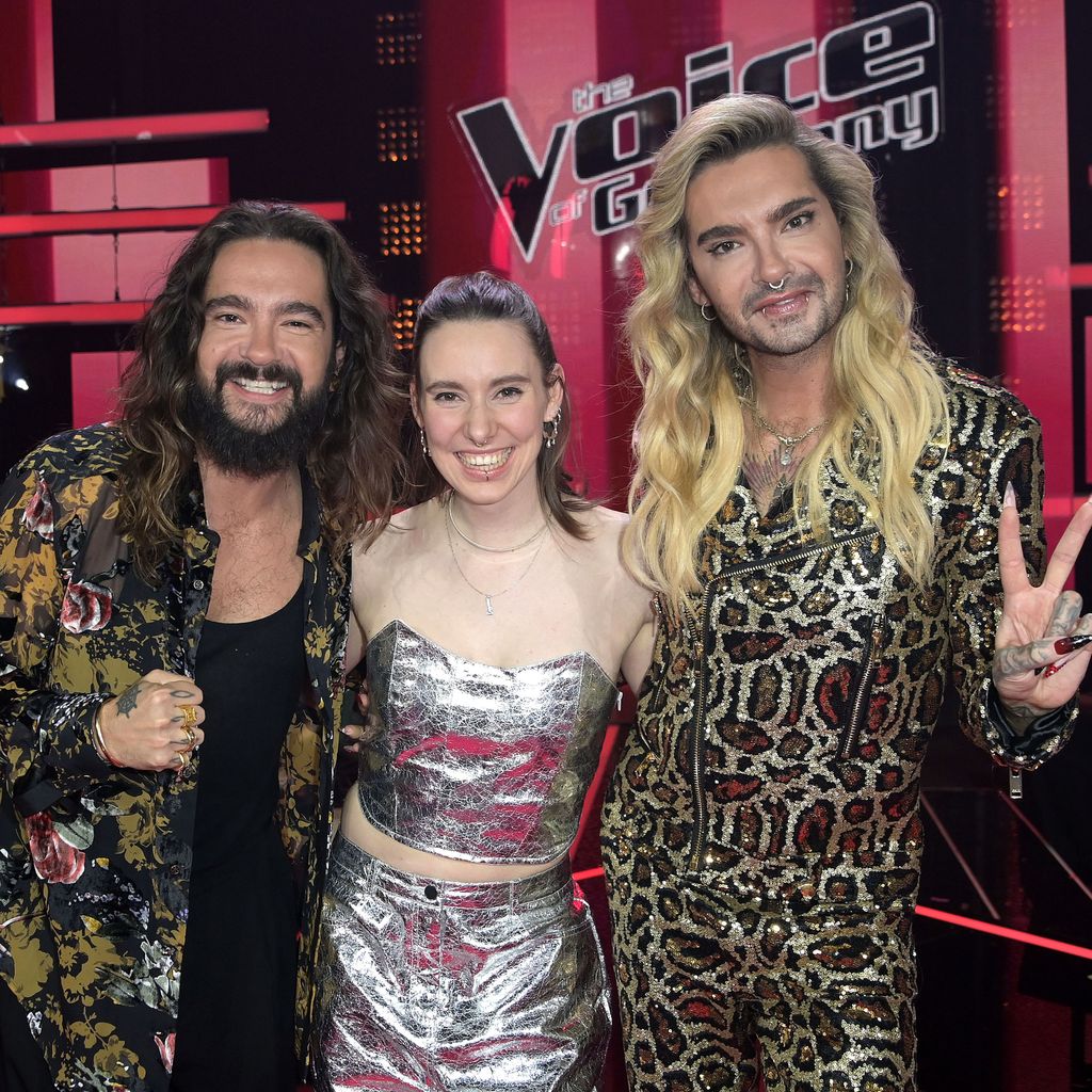 Tom und Bill Kaulitz mit ihrem "The Voice of Germany"-Talent Malou