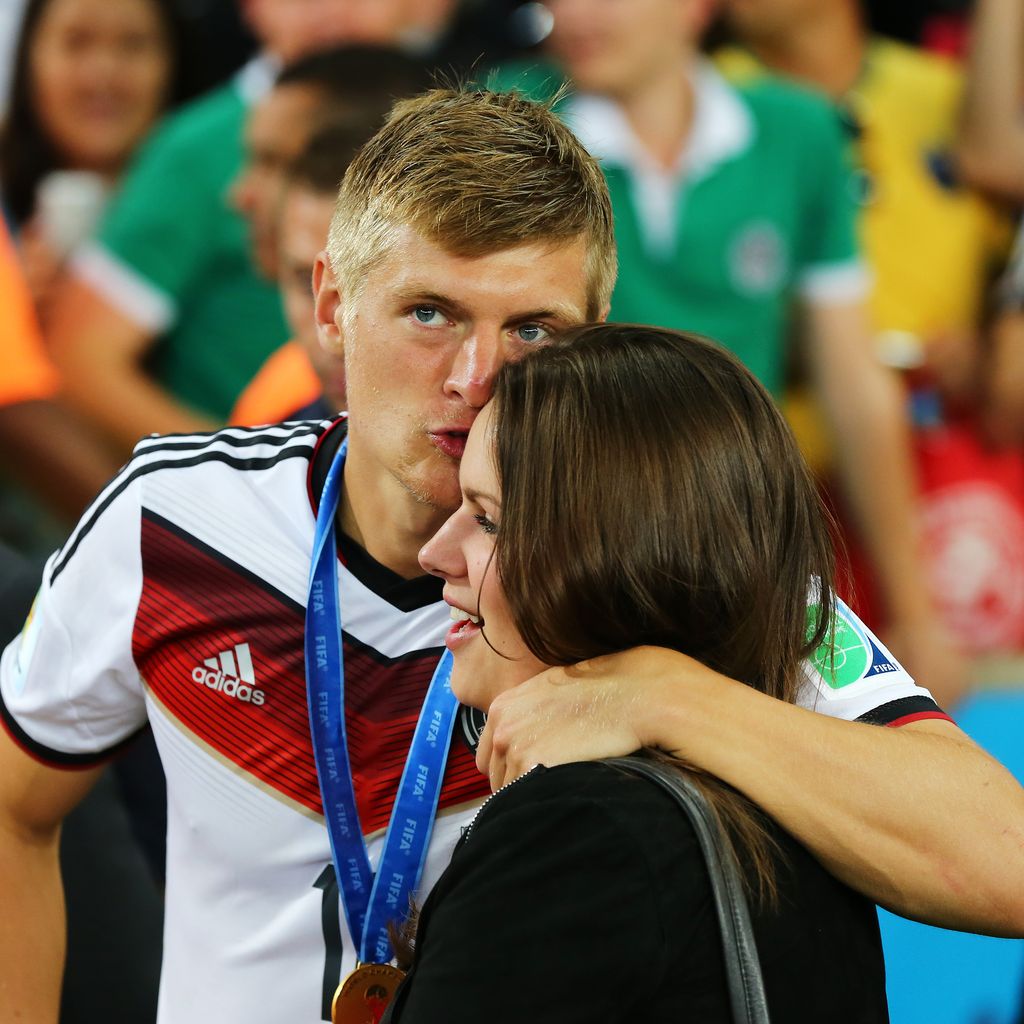 Toni und Jessica Kroos nach dem WM-Finale 2014