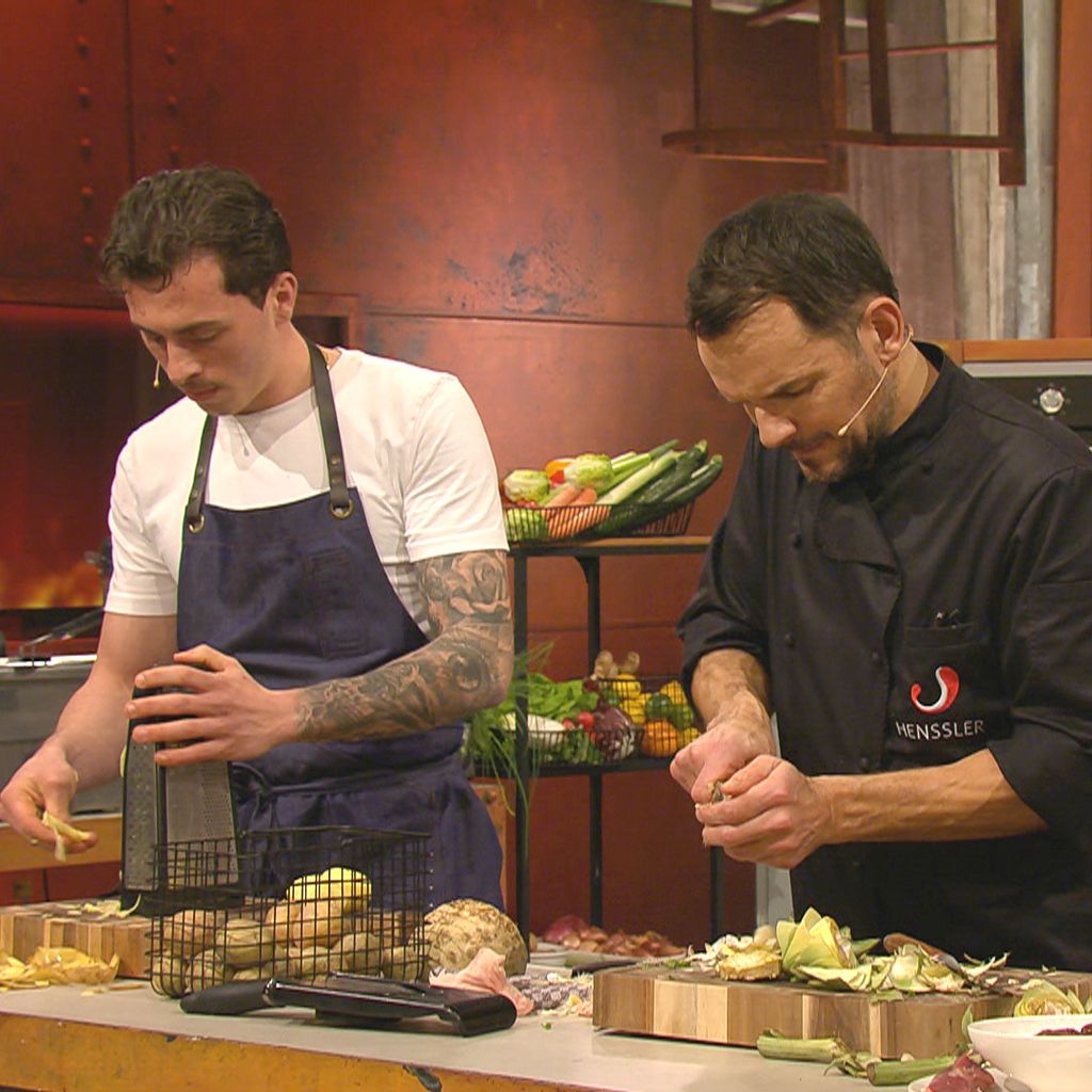 Toni Zaza und Steffen Henssler im "Grill den Henssler"-Finale, April 2026