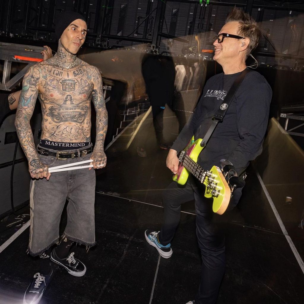 Travis Barker und Mark Hoppus im Juli 2023