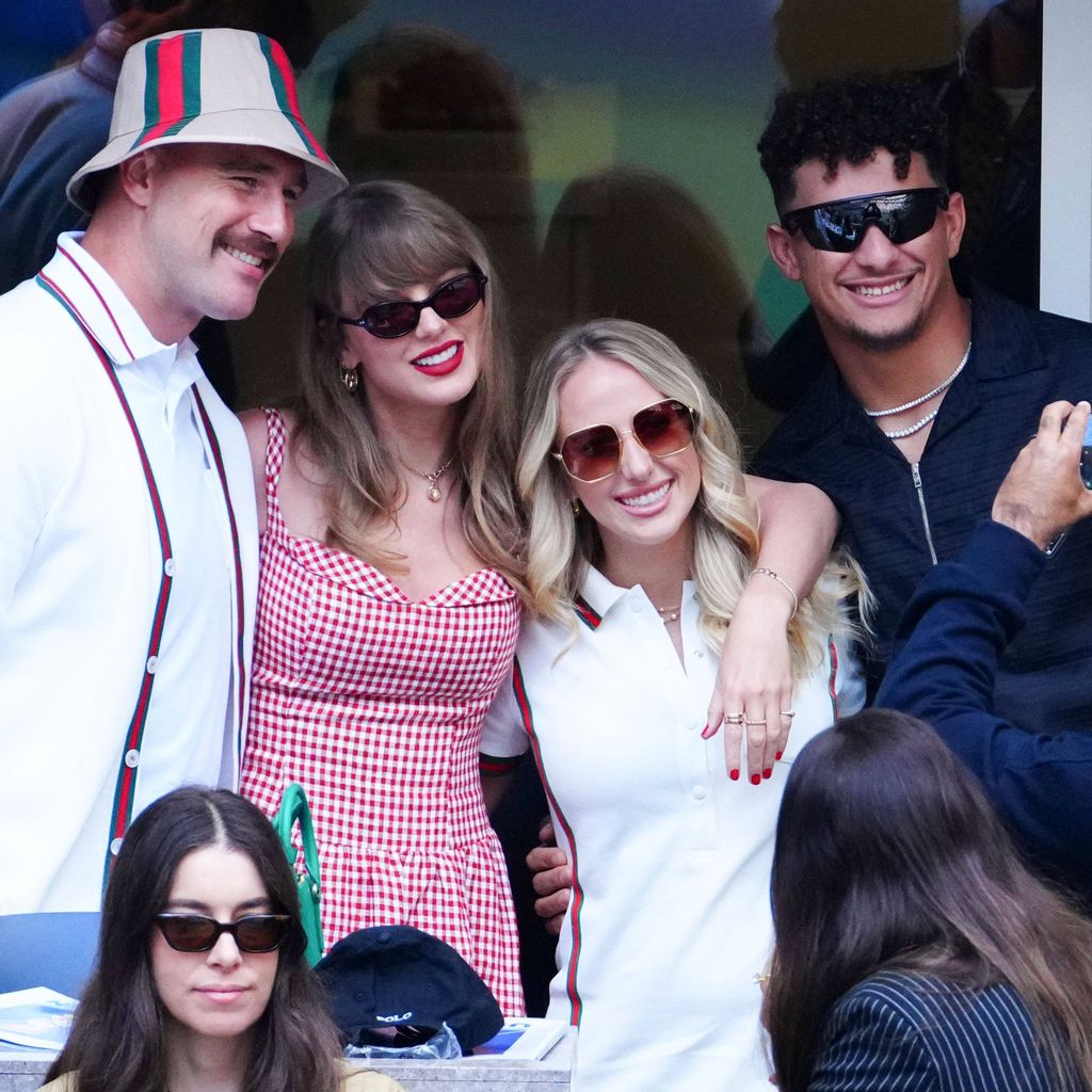 Travis Kelce, Taylor Swift, Brittany und Patrick Mahomes bei den US Open, September 2024