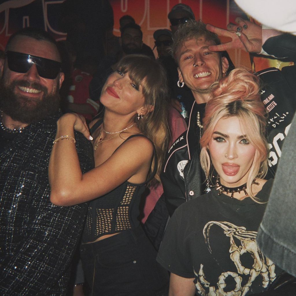 Travis Kelce, Taylor Swift, Machine Gun Kelly und Megan Fox